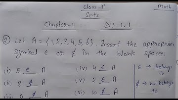 Class 11 ll Chapter Sets Ex :-1.1 ll Question no.2 and 3 Answer.