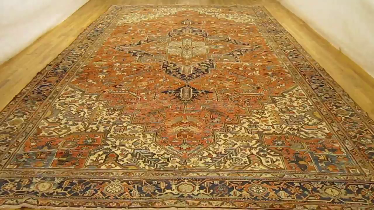 PGNY Antique Carpets & Tapestries -Item # 31960 Vintage Persian Heriz Rug 20'0" H x 11'6" W