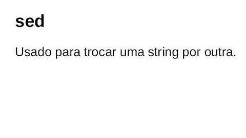 Comando sed do Shell
