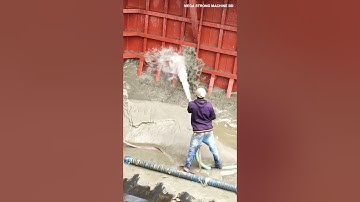 Amazing work - white Sand unloading barge, skilled three workers working #series203