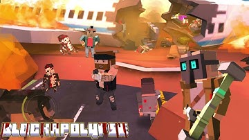 Luring zombies at the Old plane Crush to trap them inside and set the fire in Blockapolypse Zombie