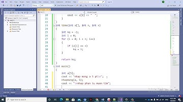 bài tập 211 viết hàm tìm vị trí phần tử trong mảng C++
