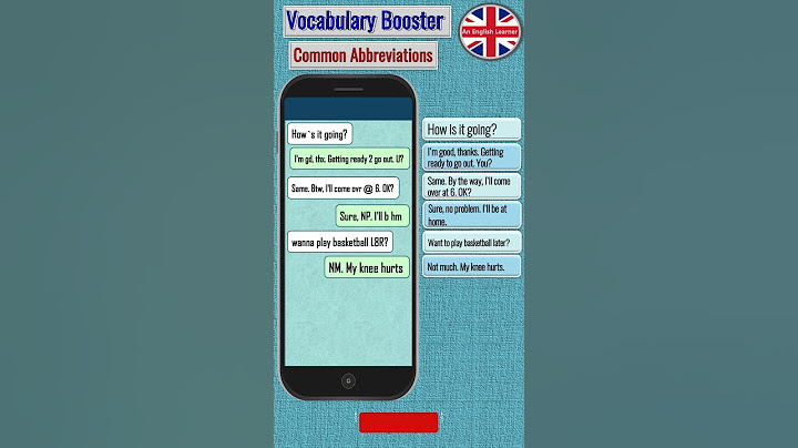 #Vocabulary booster #Abbreviation #Phone messages #Text