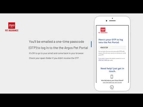 How to login to the Argos Pet Portal
