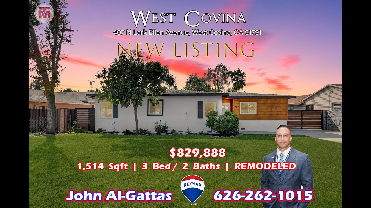 407 N Lark Ellen Ave, West Covina (Branded) Listed by John Algattas of