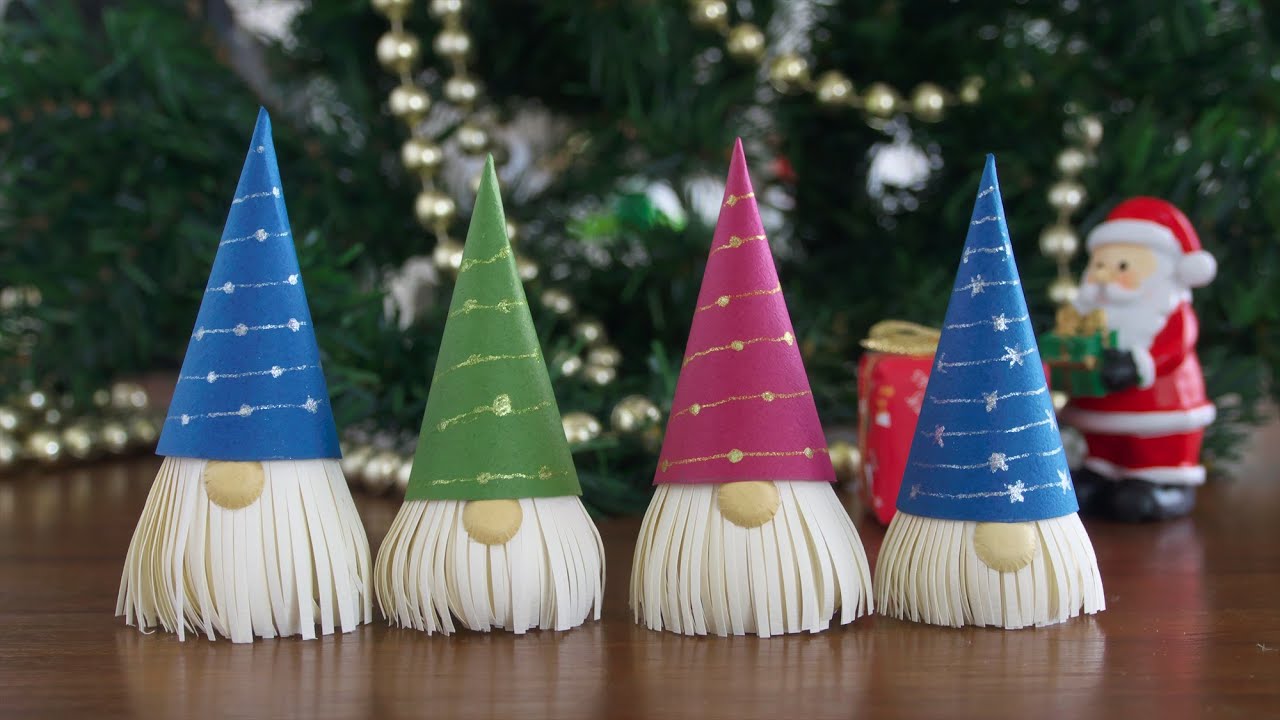 紙で作るサンタクロースみたいなクリスマスノームの作り方 Diy How To Make Paper Christmas Gnome Youtube