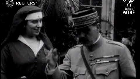 General Berdoulet, Admiral Fournier and the Prince of Monaco at the Henri de Rothechild ho...(1919)