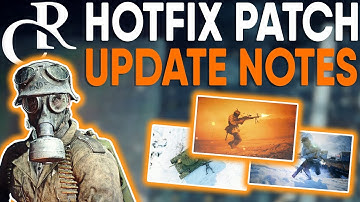 Battlefield 5 HOTFIX UPDATE! - PATCH NOTES - Battlefield V News