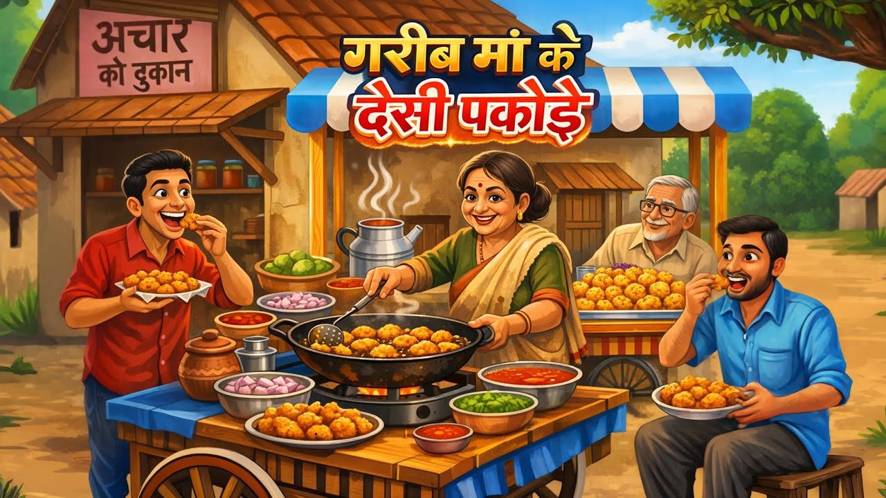 गरीब मां के देसी पकोड़े| Gareeb maa k desi pakode| HINDI KAHANIYA |CARTOON STORY|FAIRY TALES HINDI|
