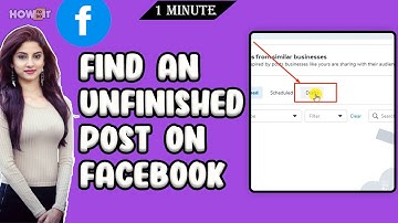 how do i find an unfinished post on Facebook  2024 | Skill Wave