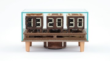 Mechanical 7 segment display clock