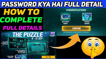 HOW TO COMPLETE THE PUZZLE EVENT FULL DETAILS I password kya hai the puzzle event full Details FF