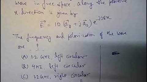 GATE EC Que- Polarization of EM wave by AKHILESH PANDEY