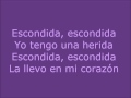 Corazon Rebelde - Escondida Letra (HD)