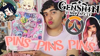 My ENTIRE Pin collection! |Raul Molina| #trans #transgender #haul #pins #collection #genshinimpact