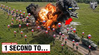 Russian Armored Convoy Gets Caught in Ukrainian FPV Drones Trap - And THIS Happened...
