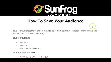How to Create Saved Audiences in Facebook