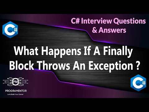 What Happens If A Finally Block Throws An Exception ? C# Interview Questions & Answers (Hindi/Urdu)
