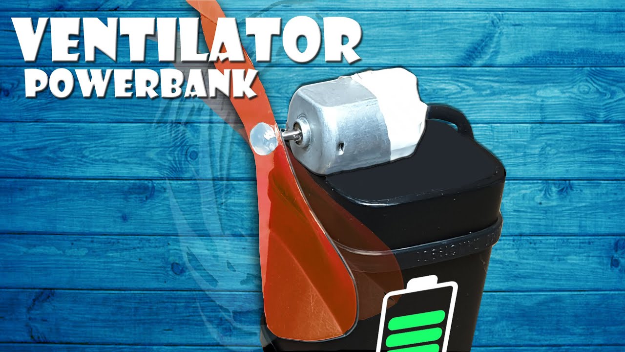 🔋 mini Ventilator mit Powerbank bauen build a mini fan