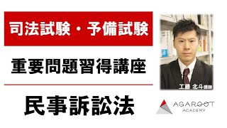 【司法試験・予備試験】重要問題習得講座 民事訴訟法 工藤北斗講師｜アガルートアカデミー