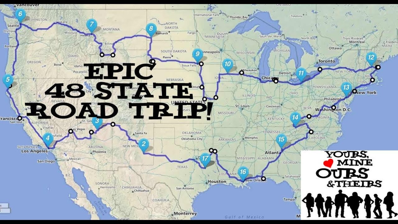 48 state road trip planner