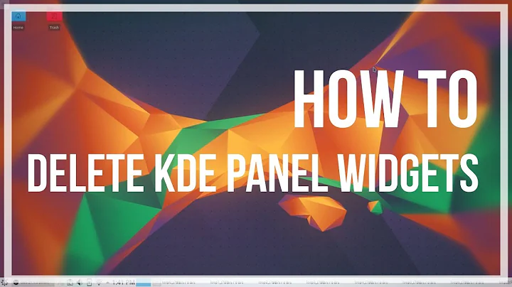 How to delete KDE panel widgets from plasma desktop