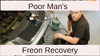 Freon recovery on the cheap homemade Air conditioning recovery machine