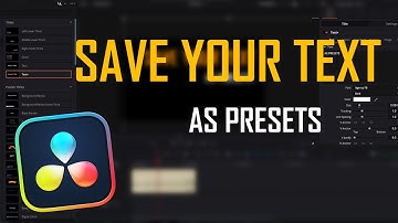 Davinci Resolve Tutorials | SAVE Your TEXT Animations as PRESETS in DaVinci Resolve[Hindi]