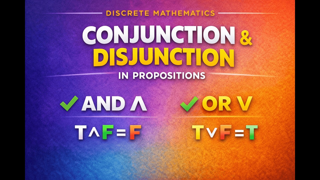 Conjunction & Disjunction in Propositions | AND and OR | Discrete ...