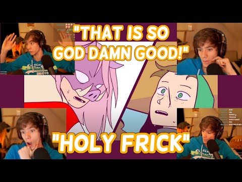 Fundy Reacts to Dream VS Technoblade Animation By SAD-IST (really entertaining)