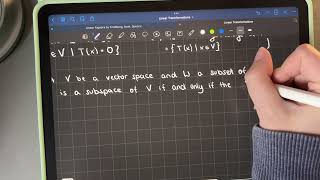 ASMR Math: Linear Transformations Proof| Linear Algebra | iPad writing | soft-spoken screenshot 5