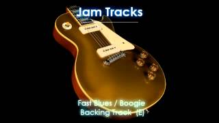 Fast Blues / Boogie Guitar Backing Track  (E) chords