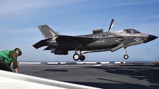 F-35B Conducts Flight Operations Aboard Navy Amphibious Assault Ship