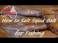 How to Salt Preserve Squid Bait for Fishing.