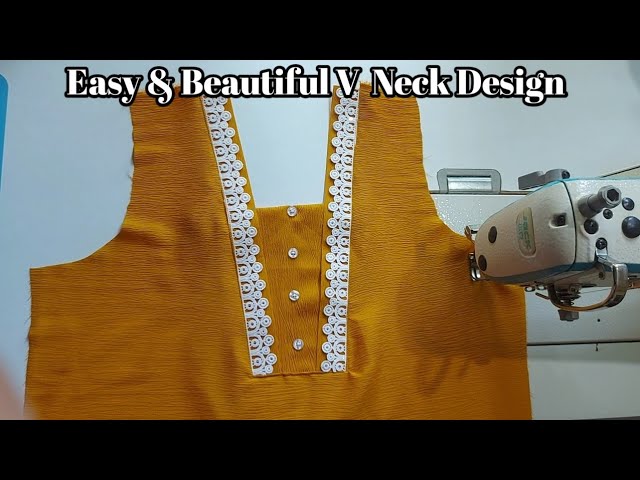 Kurti neck design cutting and stitching | Beautiful neck design for kurti /  kameez / churidar - YouTube