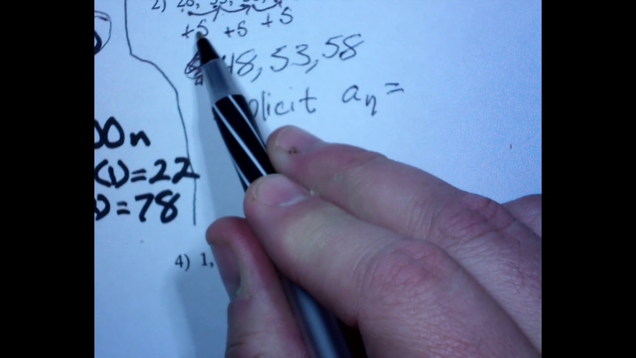 Algebra II - Arithmetic Sequences - F.BF.2 - Example 2 - YouTube