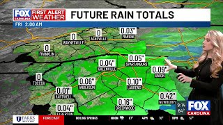 Rounds of showers continue ahead of clearing later Thursday morning