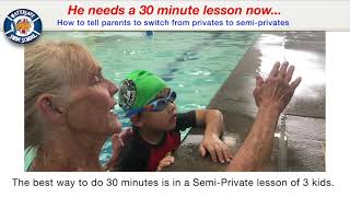 Semi-private and Group Swim lessons can be better than privates