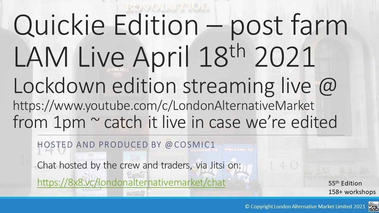 LAM Live #55 Sunday 18th April 2021