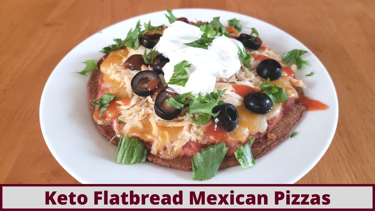 10 Minute Keto Flatbread Mexican Pizza (Nut Free And Gluten Free) YouTube