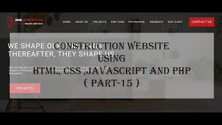 Construction Website Using HTML, CSS, Javascript and PHP ( Part-15 )| Creating Database