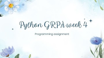 Python GRPA week 4 graded assignment IITM BS Degree 