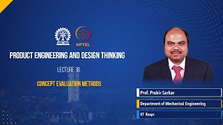 Lecture - 18 : Concept evaluation methods