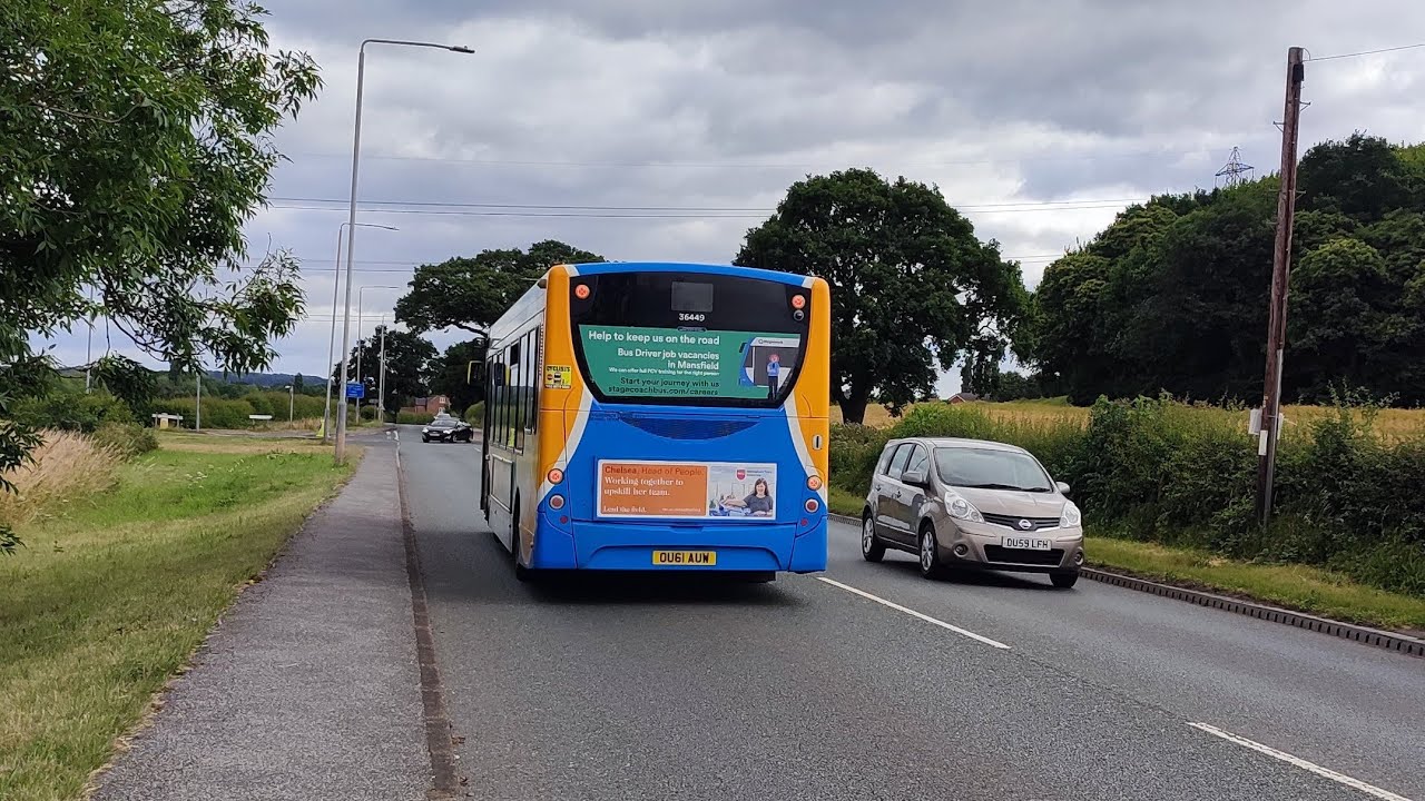 (Hold gears thrash) Stagecoach East Midlands 36449 OU61 AUW ADL Enviro 200