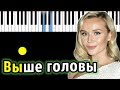 Полина Гагарина Выше головы Piano Tutorial Разбор КАРАОКЕ НОТЫ MIDI