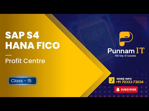 Profit Center SAP S4 HANA FICO CLASS 15