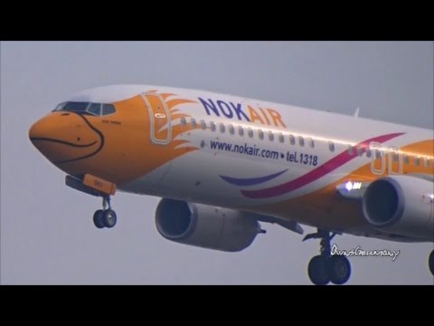 Colorful Nok Air Boeing 737 HS-DBX Test Flight Pushes Through the Fog