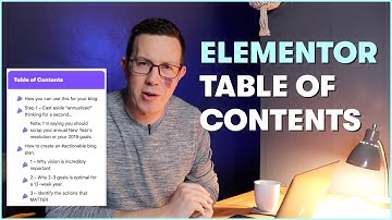 A full Elementor TABLE OF CONTENTS tutorial!