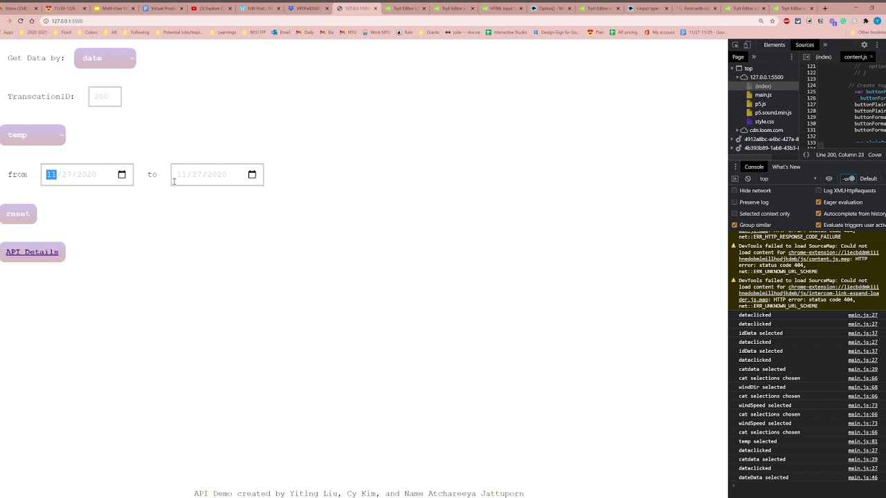 weather api web demo working - YouTube