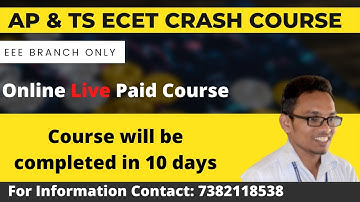 EEE ECET 2022 Crash Course | Course completed in 10 days